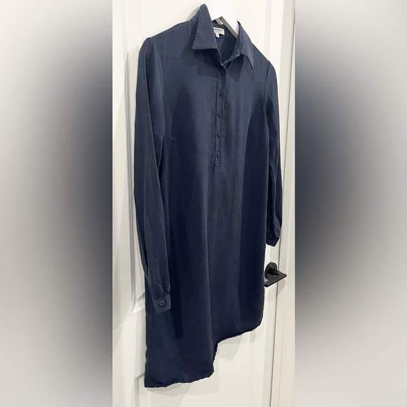 Emerson Fry New York Navy Blue Button Shirt Dress Collar Long Sleeve Women’s XS - Picture 2 of 8